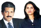 Anand Mahindra and Sulajja Firodia Motwani 